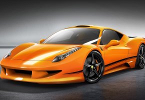  Ferrari, 458, Italia, orange, supercar, , , , , 