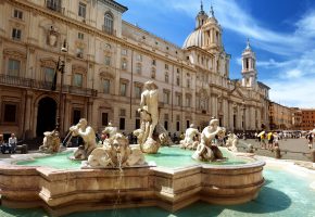  , ,  ,  , rome, piazza navona, fontana del moro