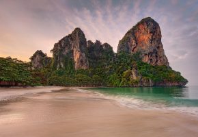  Thailand, , Andaman sea, rocks, , beach, sand, tide, trees, , 