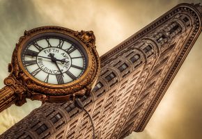   , , flatiron building, new york, clock, 