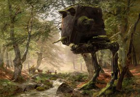  AT-ST, robot, Walker, art, star wars, , , 