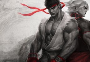  Street Fighter, Ryu, Ken, Karate, art, fight,  , , 