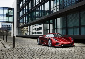  Regera, city, , Koenigsegg, red, 