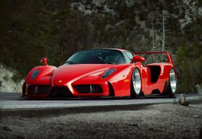  Ferrari, Red, Enzo, Tuning, Future, Supercar, by Khyzyl Saleem