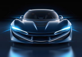 ���� car, model, neon, ����������, ����